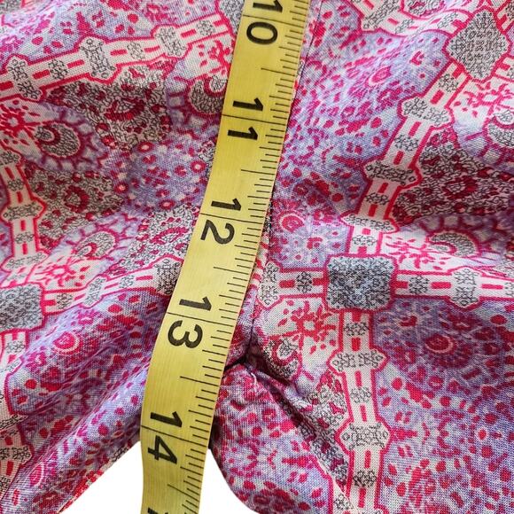 Live to be Spoiled Pants Womens M Boho All Over Print High Waist Wide Leg Pink - Picture 11 of 13